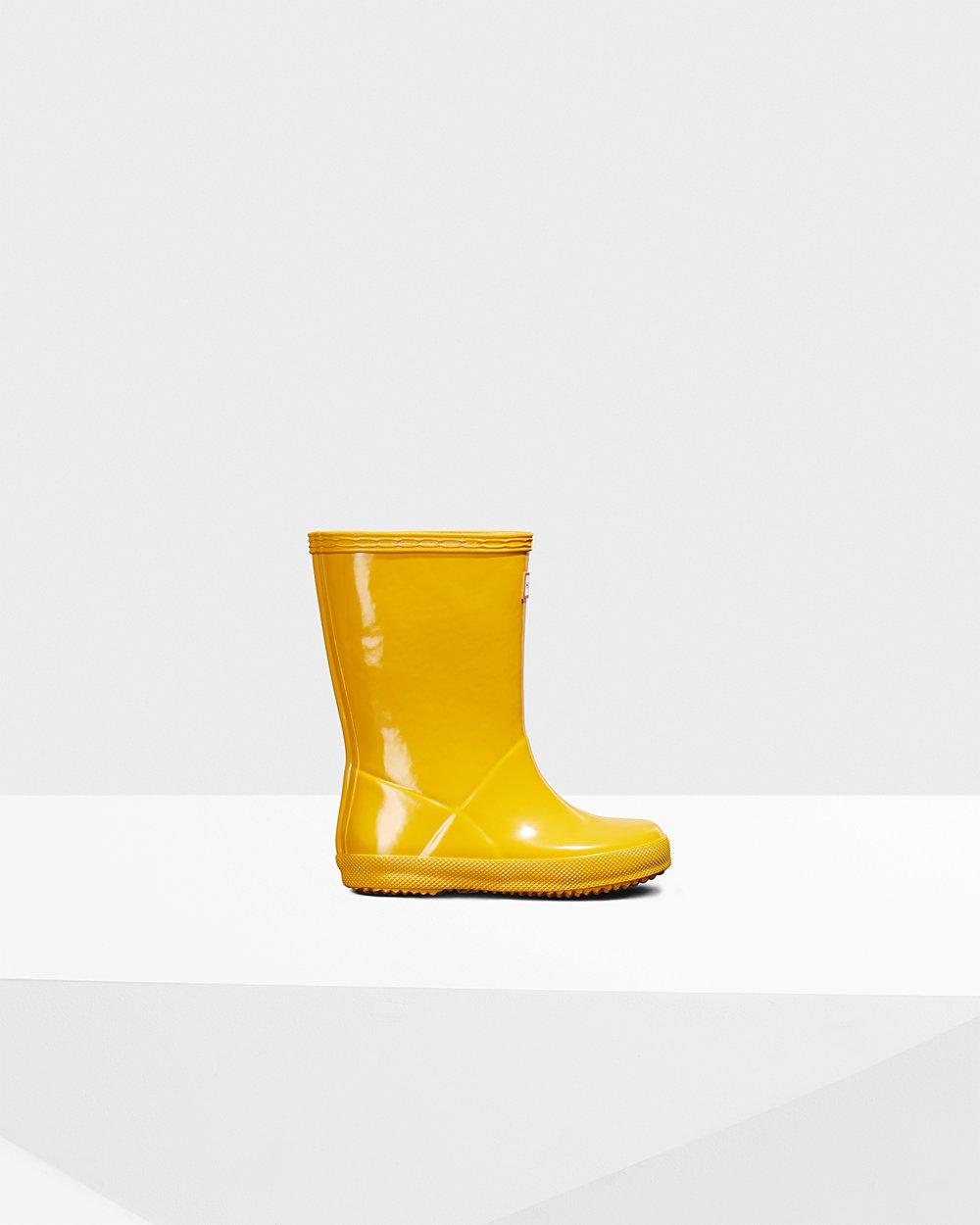 Bottes de Pluie Hunter Original First Classic Gloss Enfant Jaune KYXELAH-85